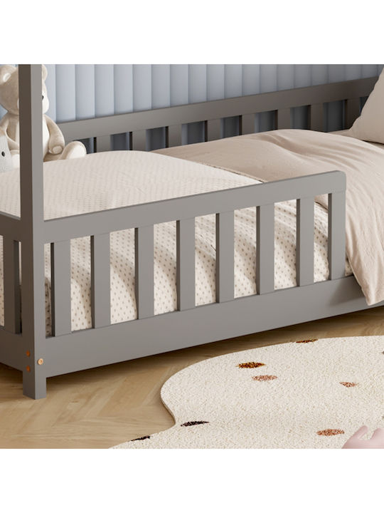 Phyllis Kids Bed Montessori Single Gray for Mattress 90x190cm