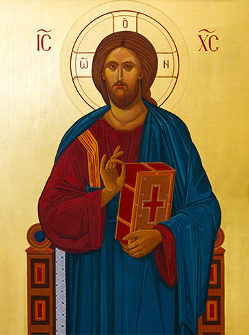 Stone Iconography Jesus Christ-16x30cm-rectangular-glossy