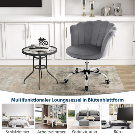 Costway Cb10849gr Bürostuhl mit Einstellbaren Arme Grau