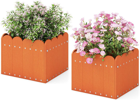 Costway Pot Plastic Orange 32x30x25cm.