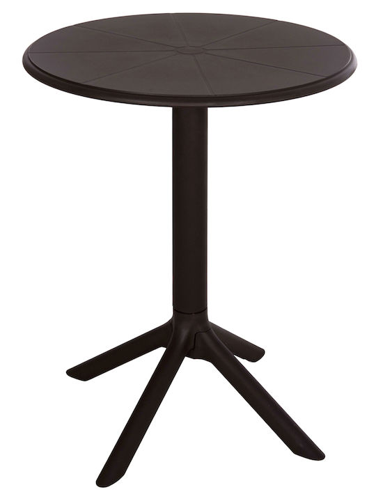 Tisch Zusammenklappbar Terrin Brown 60x60x75cm