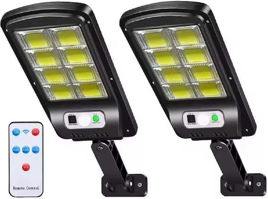 Jortan Set 2 Lămpi Solare Stradal cu Senzor de Mișcare și Telecomandă IP67 36bucx11bucx4buccm