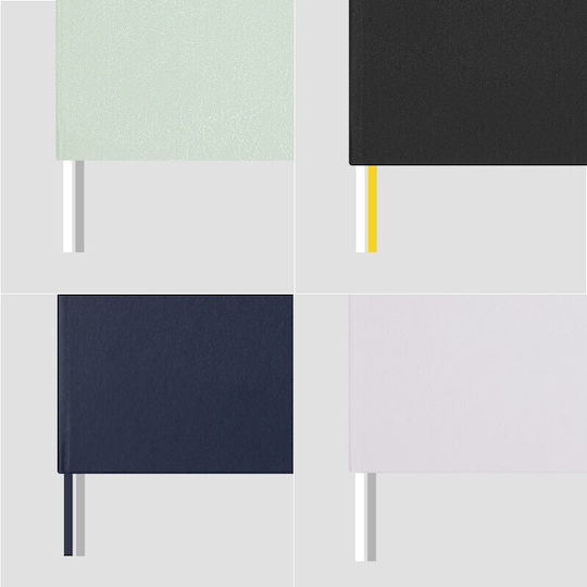 Mnemosyne Notebooks A5 Bullet 240 Sheets with Dots with Hard Cover Gray