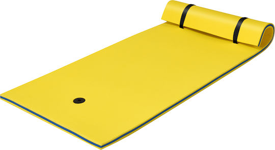 Costway Kids' Inflatable Pool Mattress Yellow 220x90cm