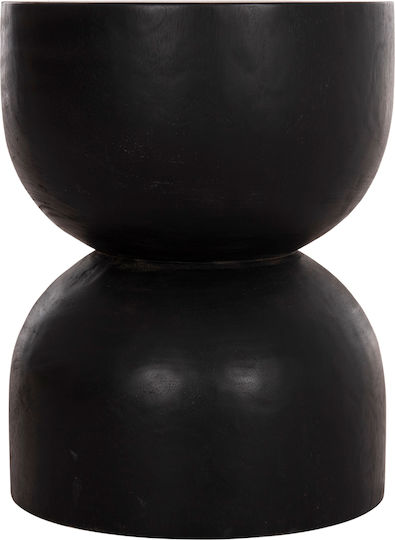 Hocker Für das Wohnzimmer Hölzernes Febry Black 35x35x45cm