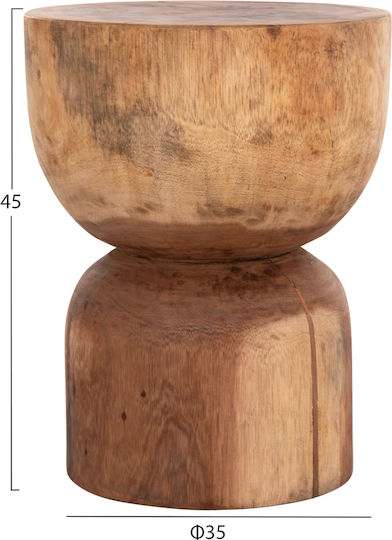 Hocker Für das Wohnzimmer Febryn Natural 35x35x45cm