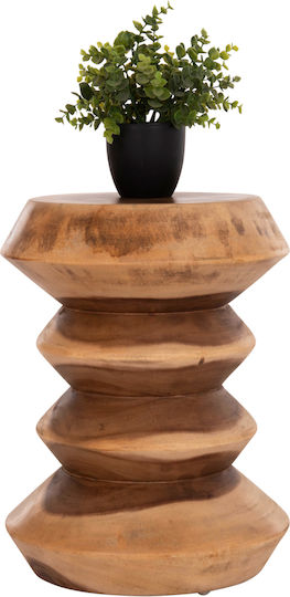 Hocker Für das Wohnzimmer Hölzernes Bellows Natural 35x35x45cm