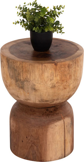 Hocker Für das Wohnzimmer Hölzernes Febryn Natural 35x35x45cm