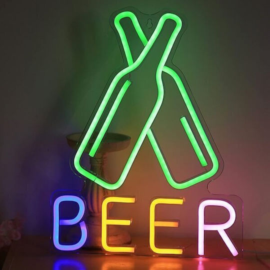 Neon Φωτιστικό Beer Bottles LED