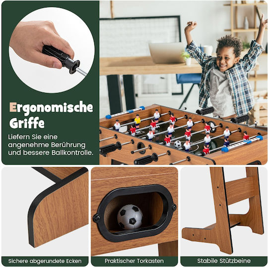 Costway Wooden Foldable Football Standing Table L33xW36xH109cm