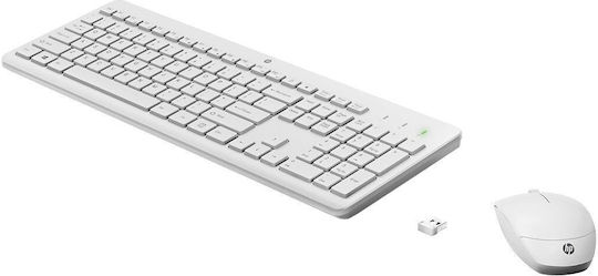 HP 230 Wireless Keyboard & Mouse Set International English White