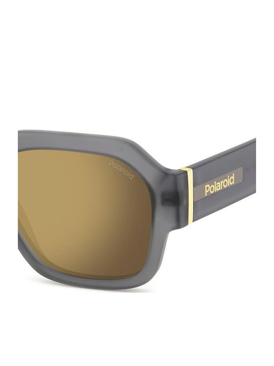 Polaroid Unisex Ochelari de soare cu Gri Cadru și Aur Oglindă Lentilă PLD6212/S/X RIW/LM