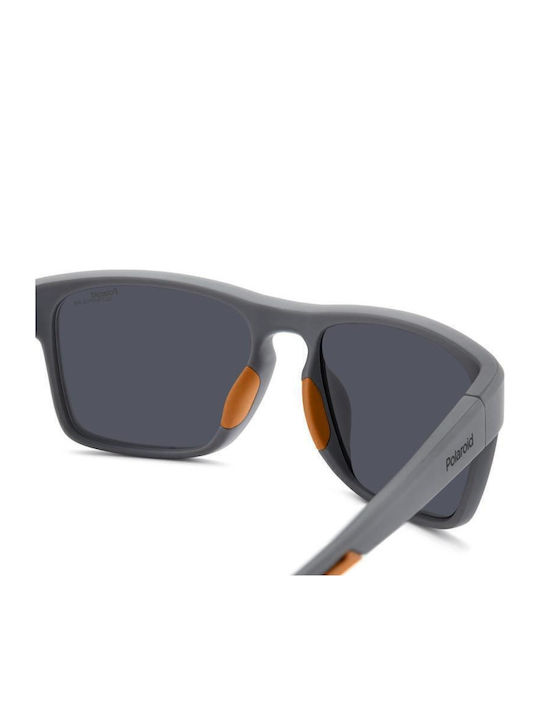 Polaroid Unisex Sonnenbrillen mit Schwarz Horn umrandetem Rahmen und Blau Polarisiert Spiegel Gläser PLD7054/S 0VK/5X