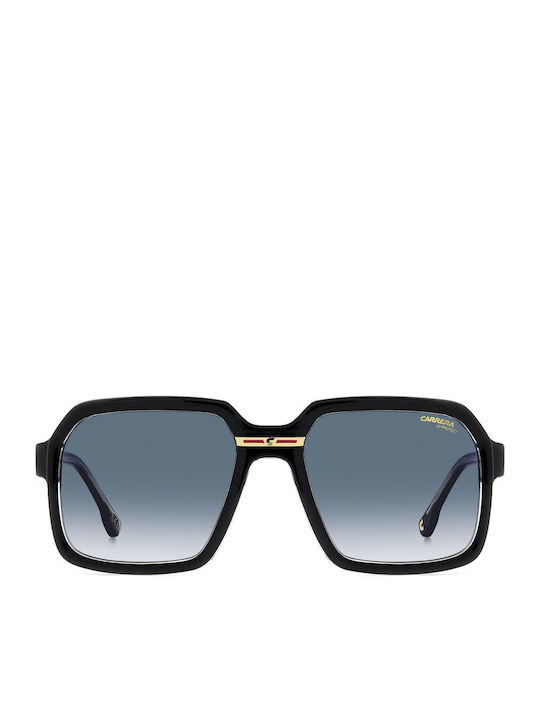 Carrera Men's Sunglasses with Black Horn-Rimmed Frame and Grey Gradient Lens 08/S 7C5/08