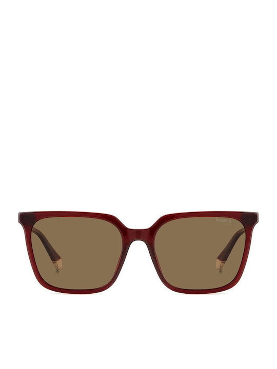 Polaroid Feminini Ochelari de soare cu Burgundy Cadru și Maro Lentilă PLD4163/S LHF/SP