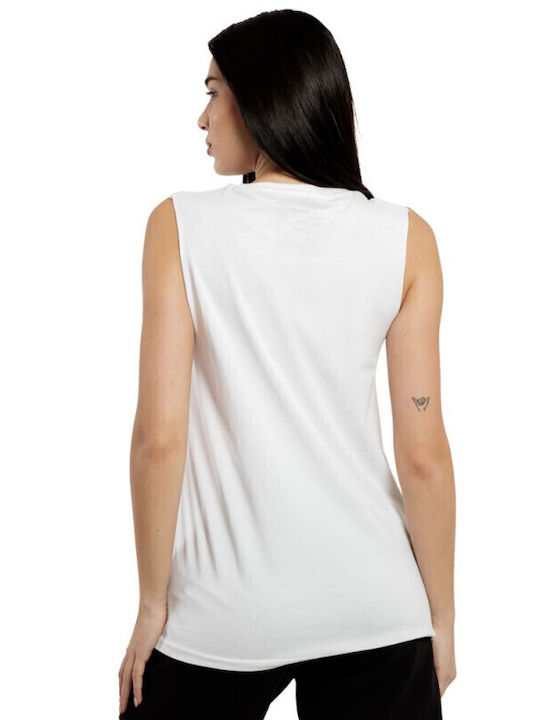 Women's Athletic Blouse Sleeveless White