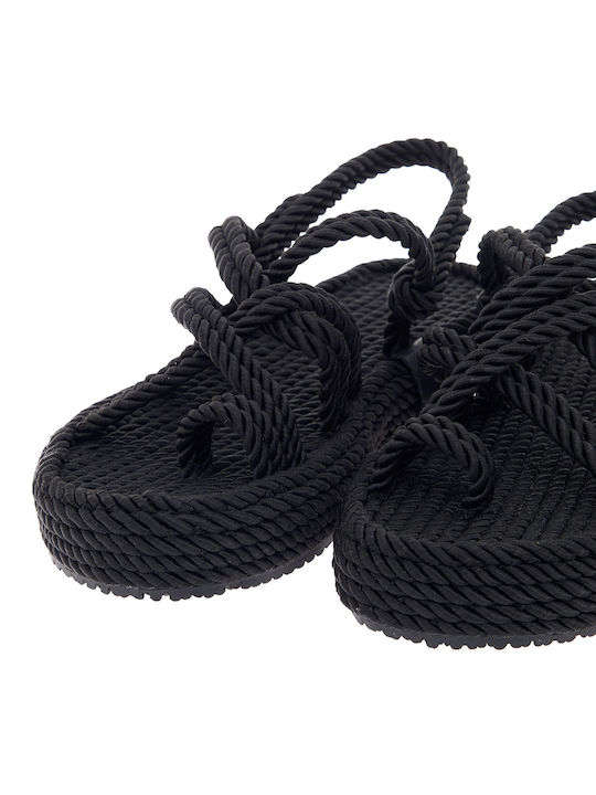 Women's Flat Sandals Flatforms in Black Color