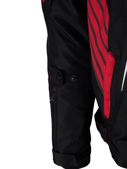 Grand 4 Bărbătesc Geacă de motocicletă Cordura 4 Sezoane Waterproof Black/Red