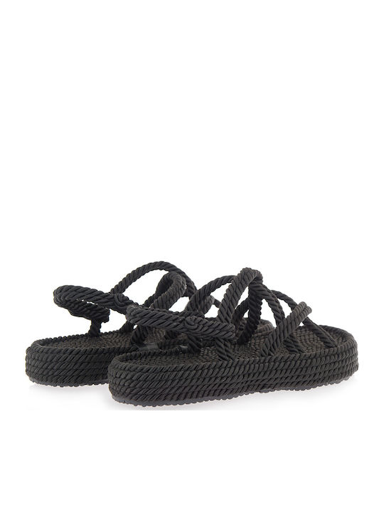 Γυναικεία Σανδάλια Flatforms Μαύρα