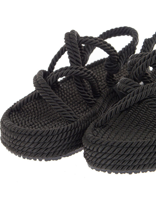Γυναικεία Σανδάλια Flatforms Μαύρα