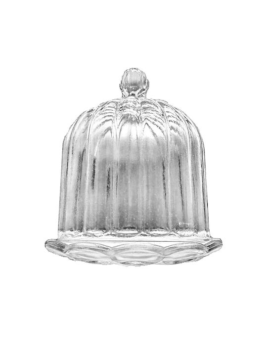 Glass Sweet Jar with Lid Transparent 15x13cm