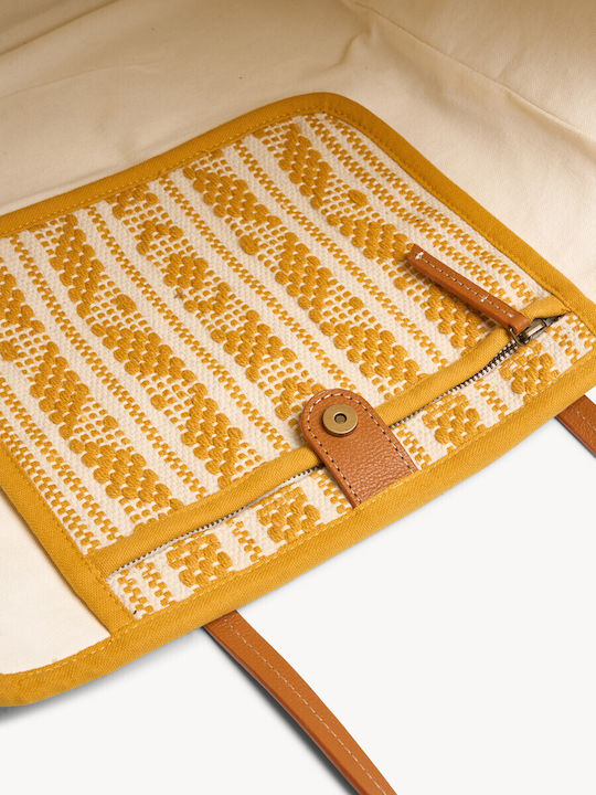 Leather Women's Bag Tote Handbag Yellow