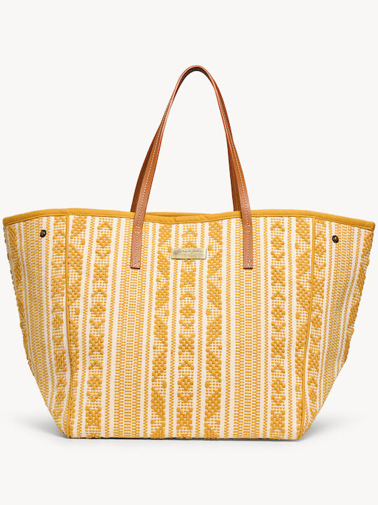 Leather Women's Bag Tote Handbag Yellow
