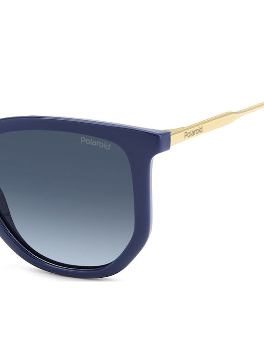 Polaroid Women's Sunglasses with Blue Frame and Blue Gradient Polarized Lens