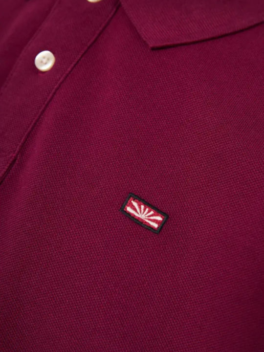 Polo Short Sleeve Blouse Magenta Purple