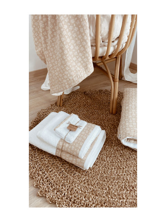 Velvet White Комплект бебешки кърпи 2бр Natural