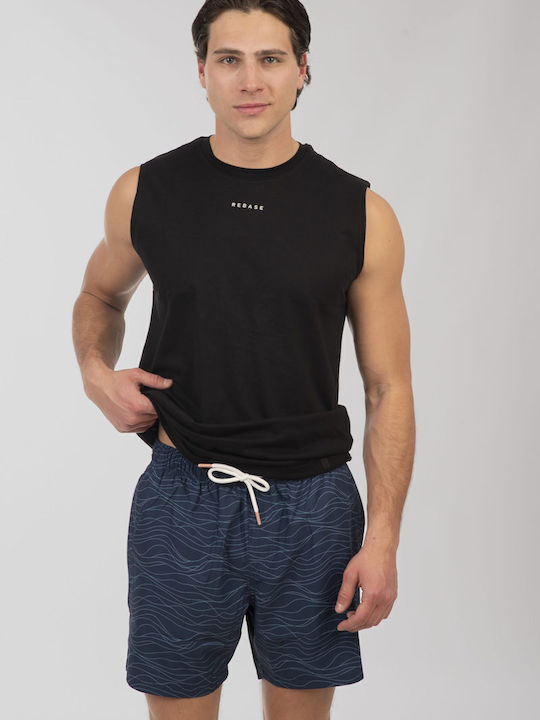 Men's Swimwear Shorts Navy with Patterns