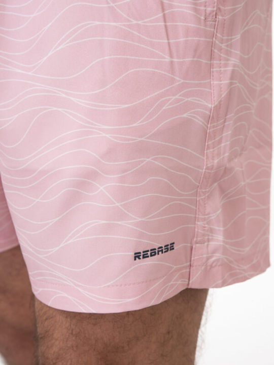 Men's Swimwear Shorts Pink with Patterns