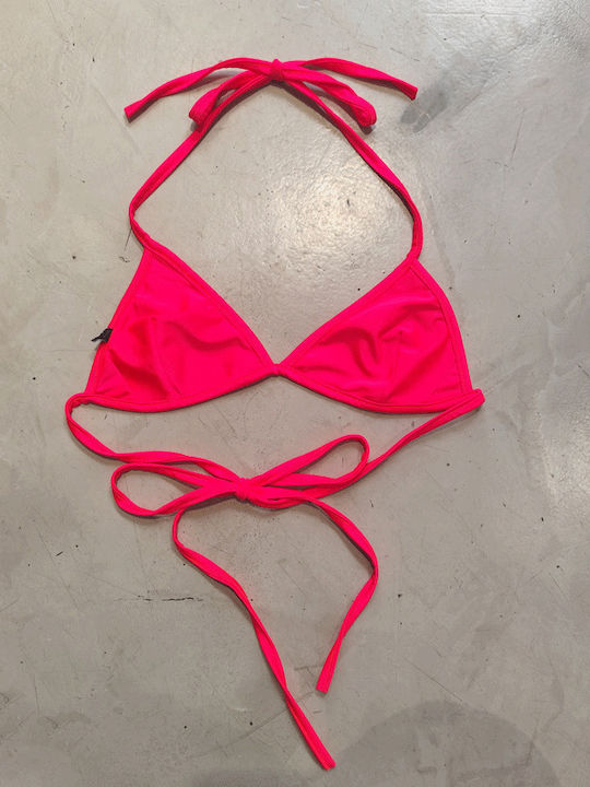 Triangle Bikini Top Neon Pink