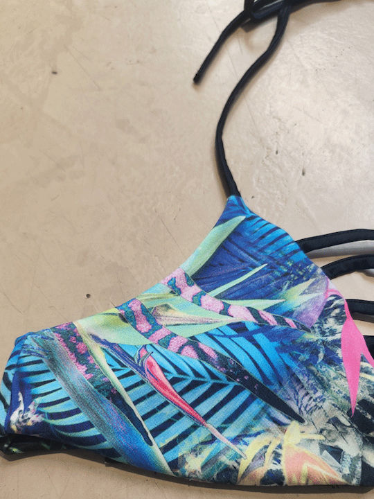 Triangle Bikini Top Tucan Blue