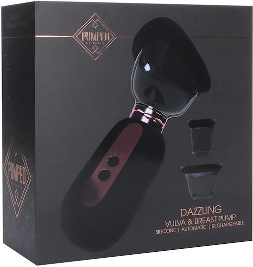 Dazzling Rechargeable Vulva Breast Pump Black