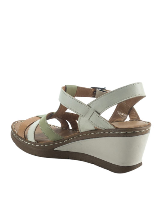 Damenplattformen Beige