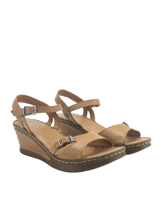 Damenplattformen Tabac Braun