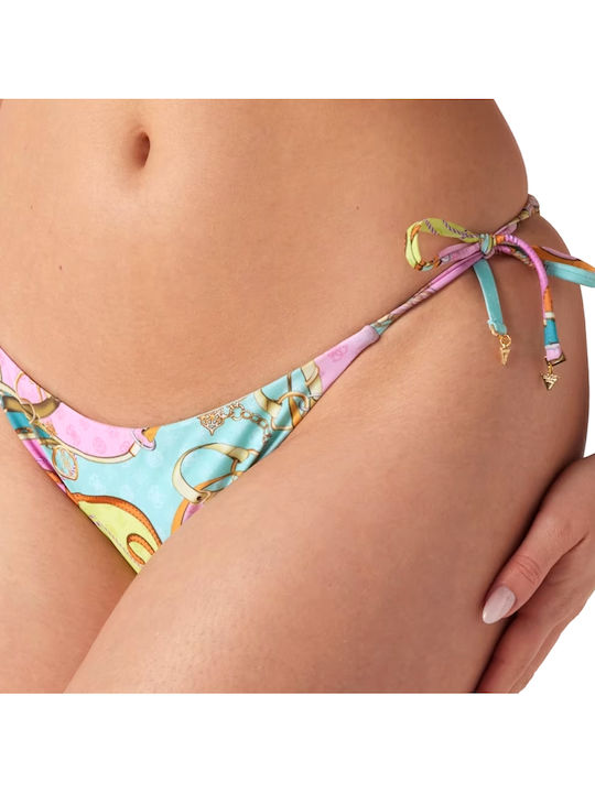 Bikini Slip με Κορδονάκια Multicolour