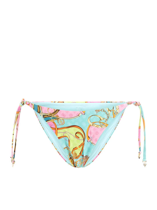 Bikini Slip με Κορδονάκια Multicolour