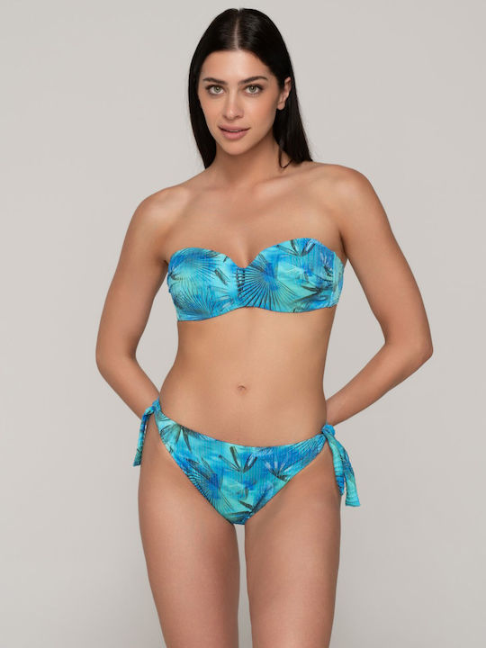Bikini Slip with Ties Blue Jay