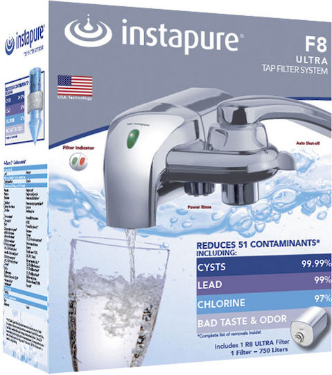 Instapure F8 Ultra Faucet Water Filter Inox 5-0021