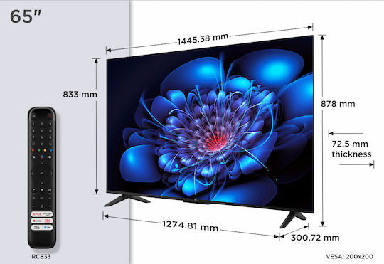 TCL Smart Television 65" 4K UHD LED P69K HDR (2025)