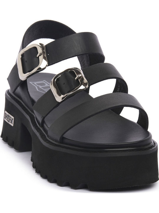 Leather Sandals Black