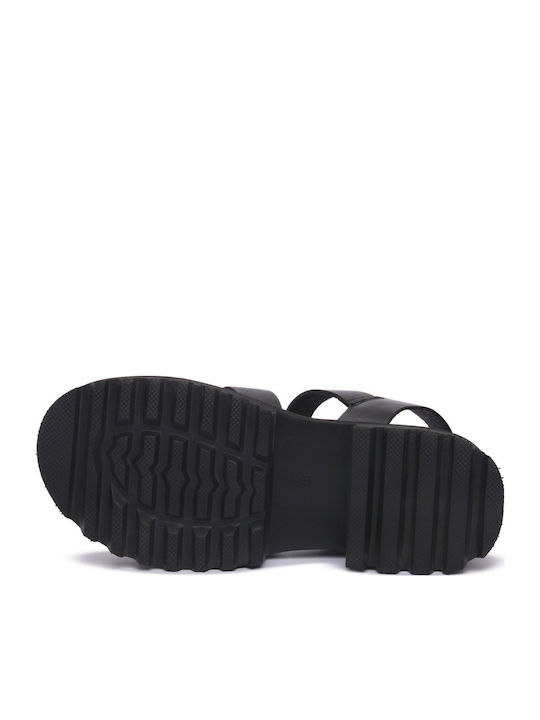 Leather Sandals Black