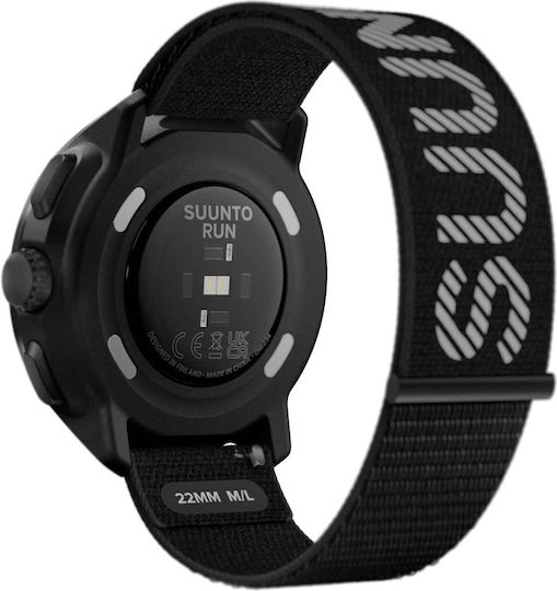 Suunto Run Stainless Steel 46mm Smartwatch with Heart Rate Monitor (All Black)