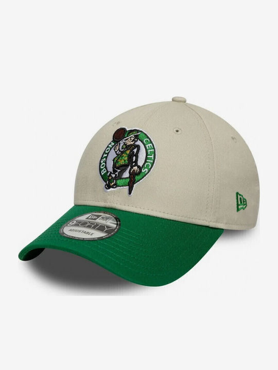 New Era 60667573 Boston Celtics Nba Contrast Patch Cream 9forty Adjustable Cap