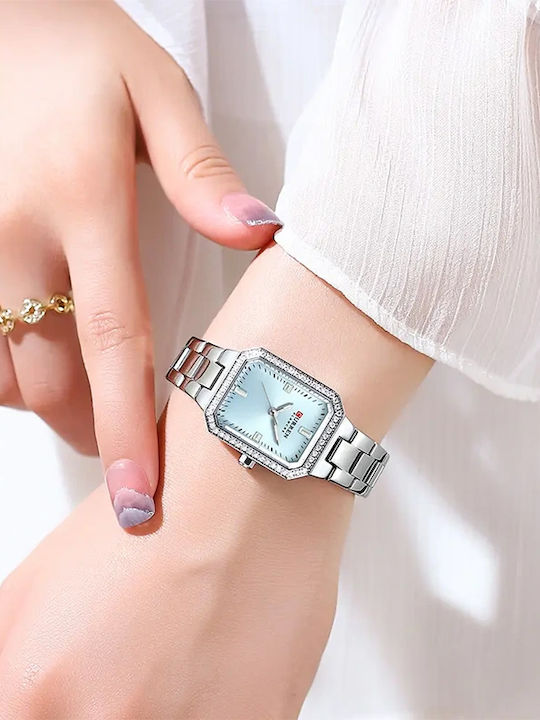 Curren Women's Watch with Silver Metal Bracelet