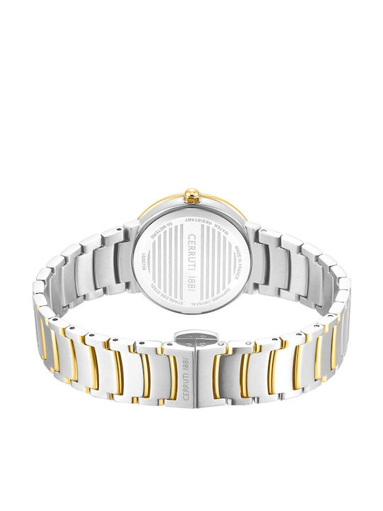 Cerruti Women's Watch 30mm Chronograph Battery with Silver Stainless Steel Bracelet