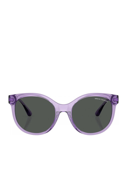Armani Exchange Women's Sunglasses with Purple Frame and Grey Lenses AX4120S 823687