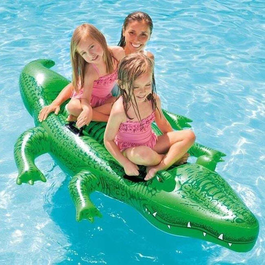Crocodil Gonflabil pentru Copii 3 Ani+ Intex Dimensiune Mare 2.03x1.14 M Verde
